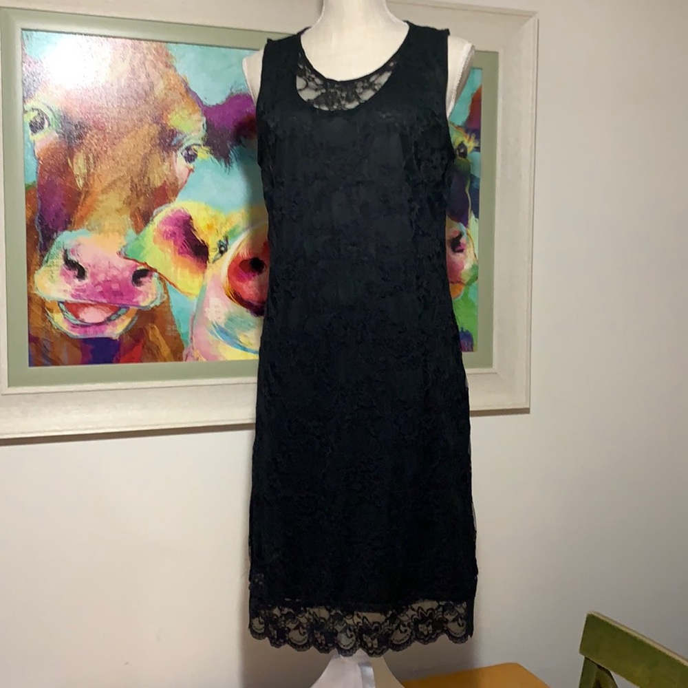 Black lace dress